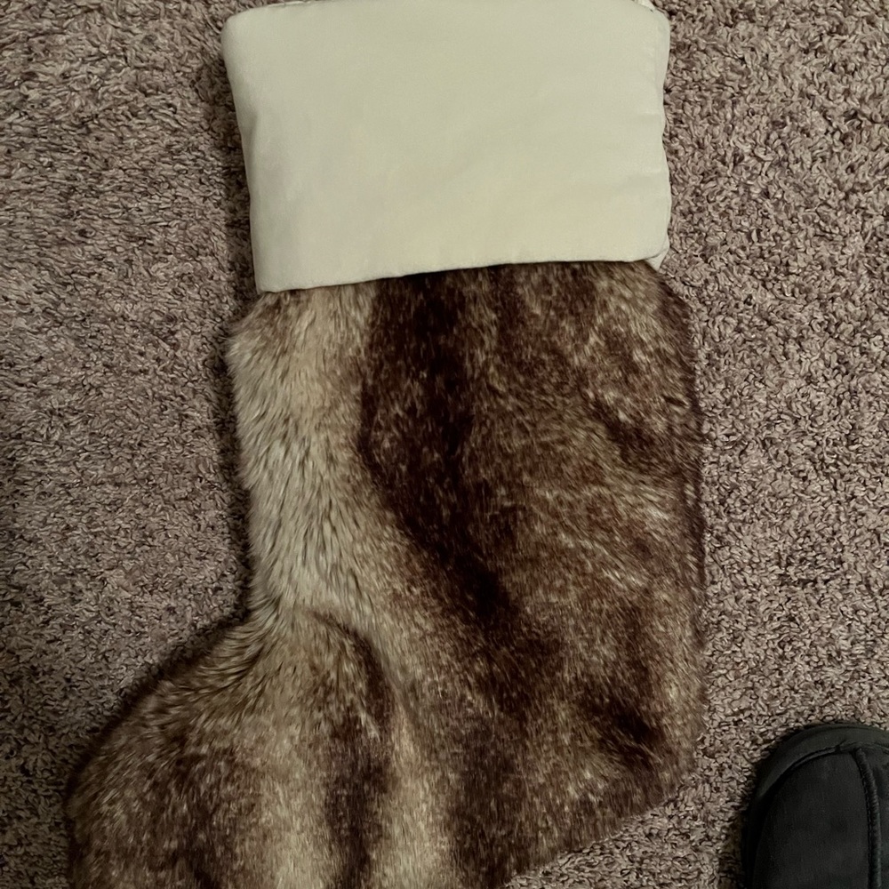 NWT Pottery Barn Ombre Faux Fur Stocking